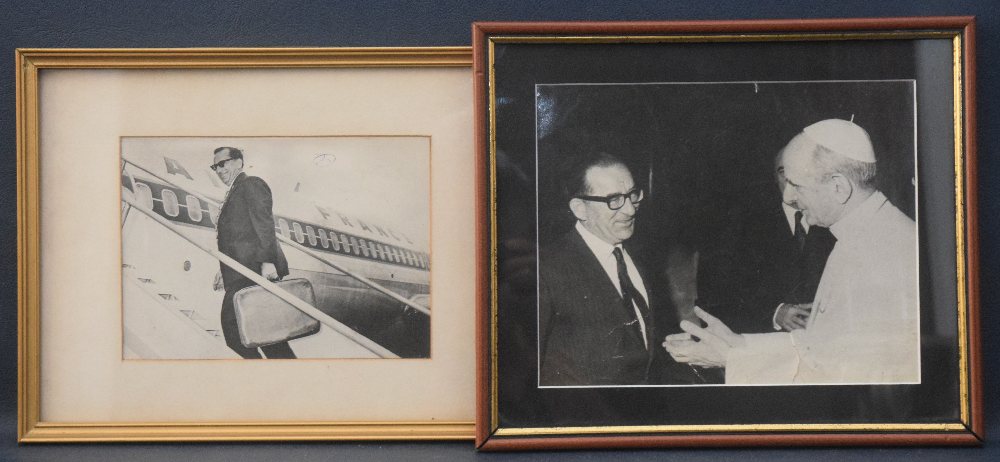 Dom Mintoff and Mintoff and Paul VI (2) framed