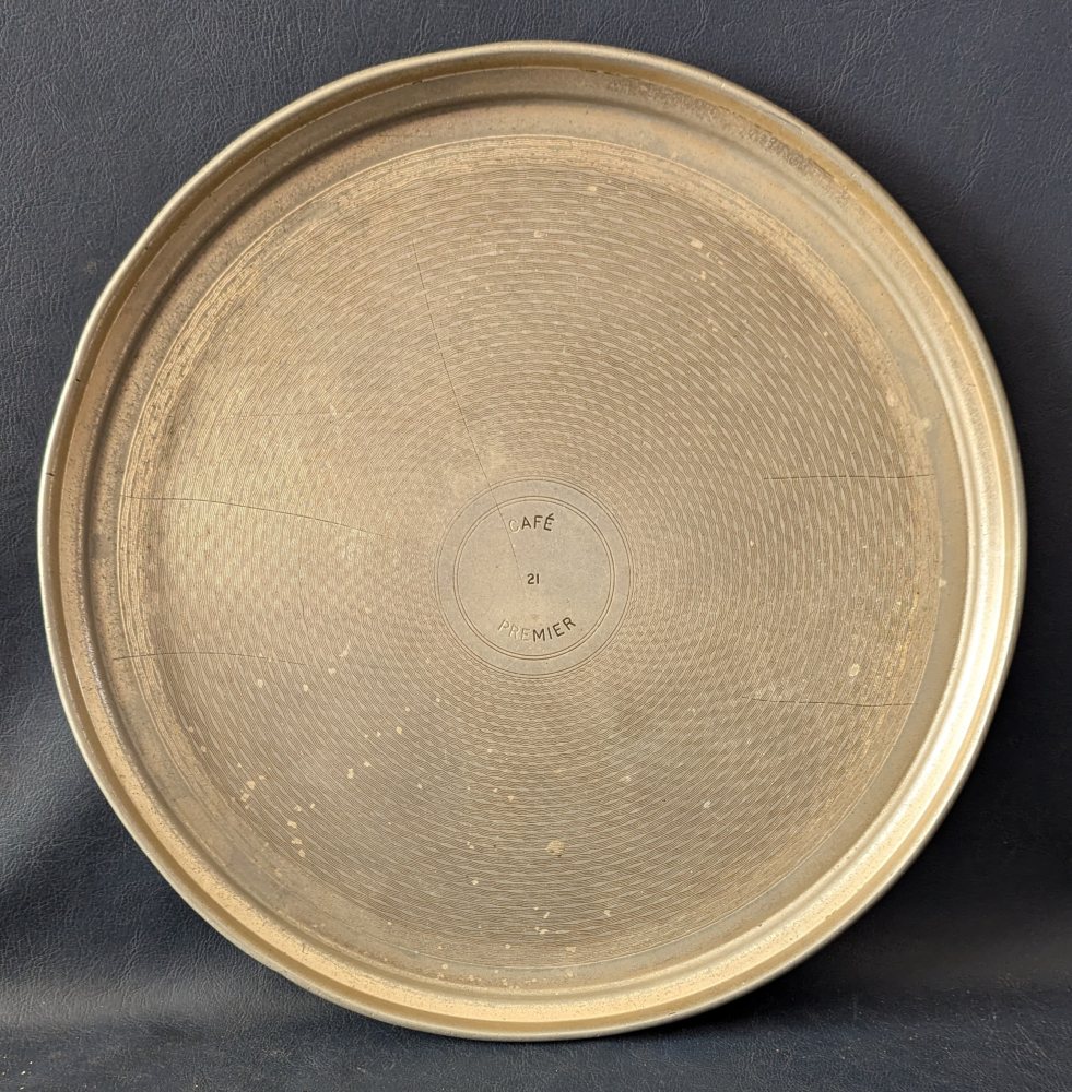 Cafe Premier stainless steel round waiters' tray no 21, 47.5cm