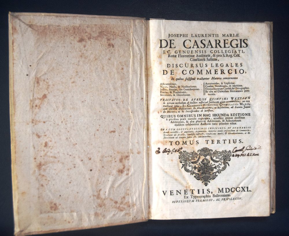 Laurentii Marie Josephi. De Casaregis, tomus tertius, Venetiis, 1790