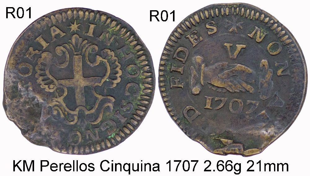 Ramon Perellos y Roccaful copper cinquina - 21-5G-01X01 - 1707