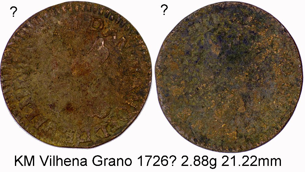 Antonio Manoel de Vilhena copper grano - 23-1G - 1726?