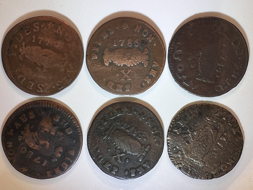 Emmanuel de Rohan copper carlino (incl 1776 and 1786) (6 coins)