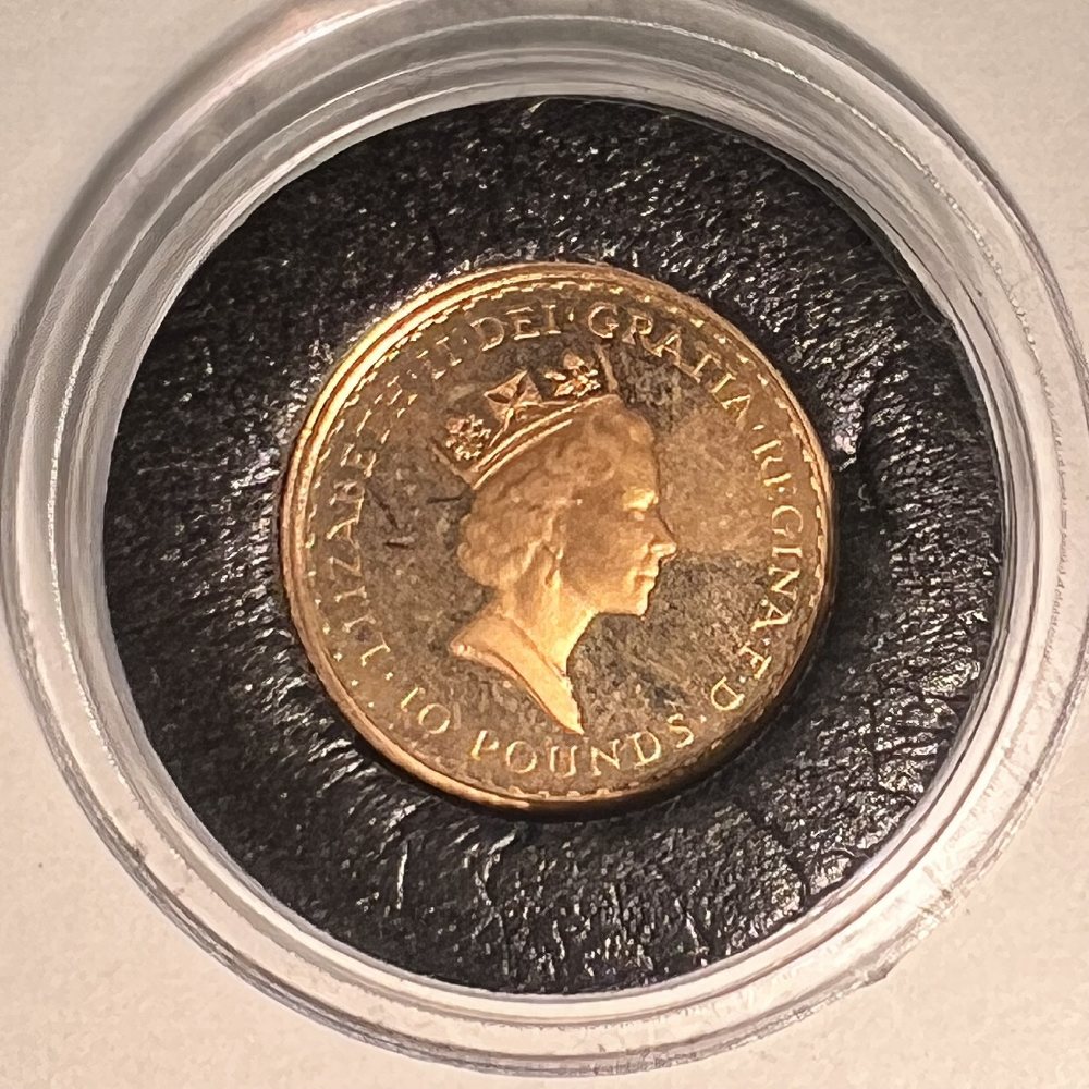 UK gold coin - 1987 Britannia 0.10oz (no box)