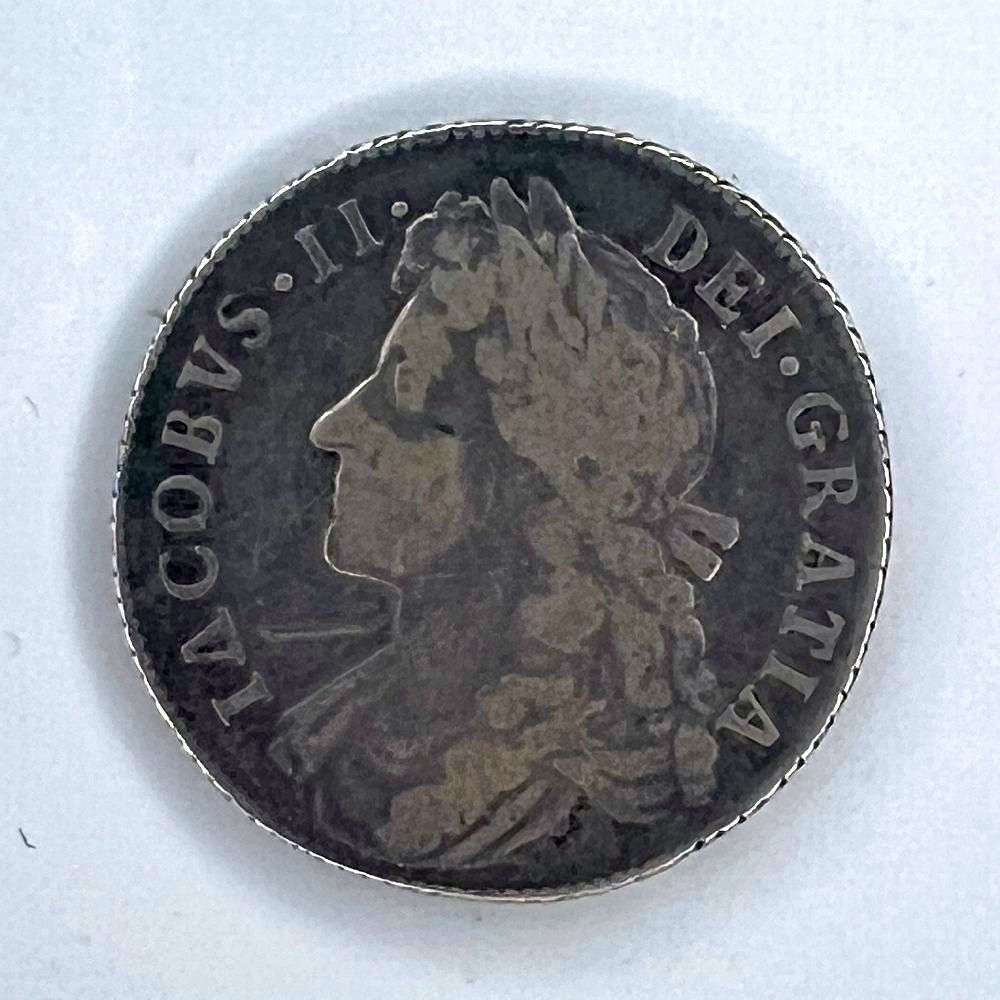 UK Sterling silver shilling - King James II - 1685