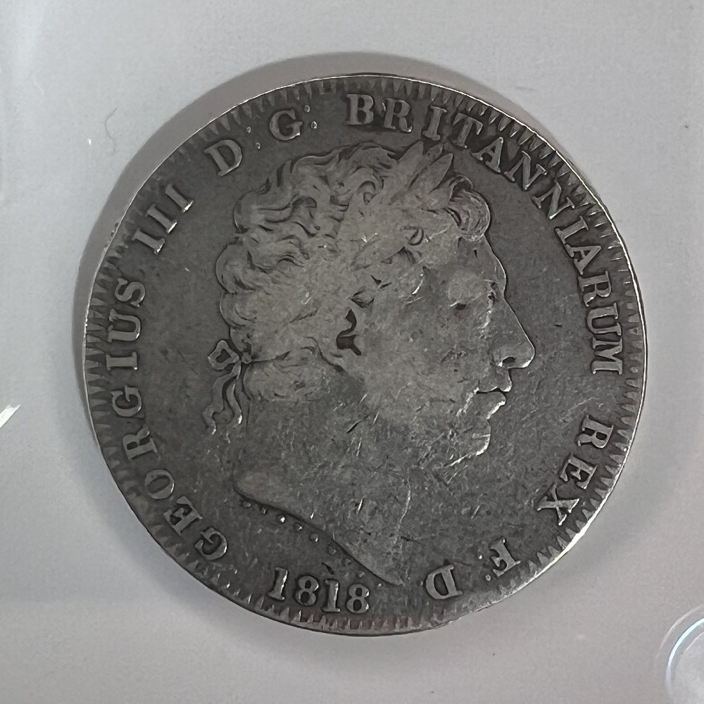 UK Sterling silver crown - King George III - 1818 - LIX