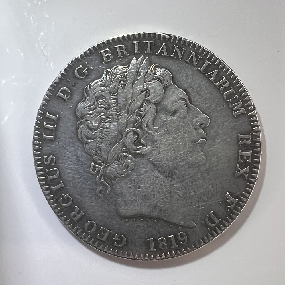 UK Sterling silver crown - King George III - 1819 - LIX.