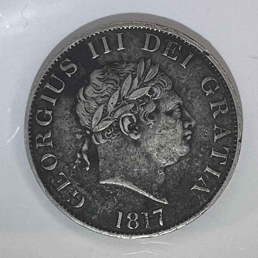 UK Sterling silver half crown - King George III - 1817