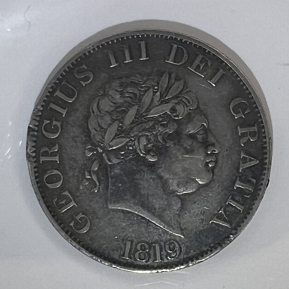 UK Sterling silver half crown - King George III - 1819