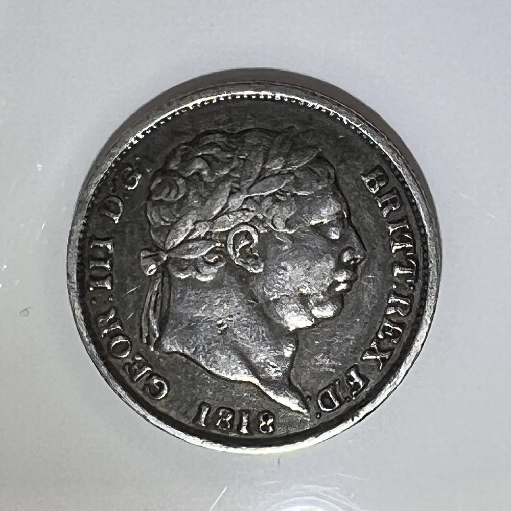 UK Sterling silver shillings - King George III - 1818