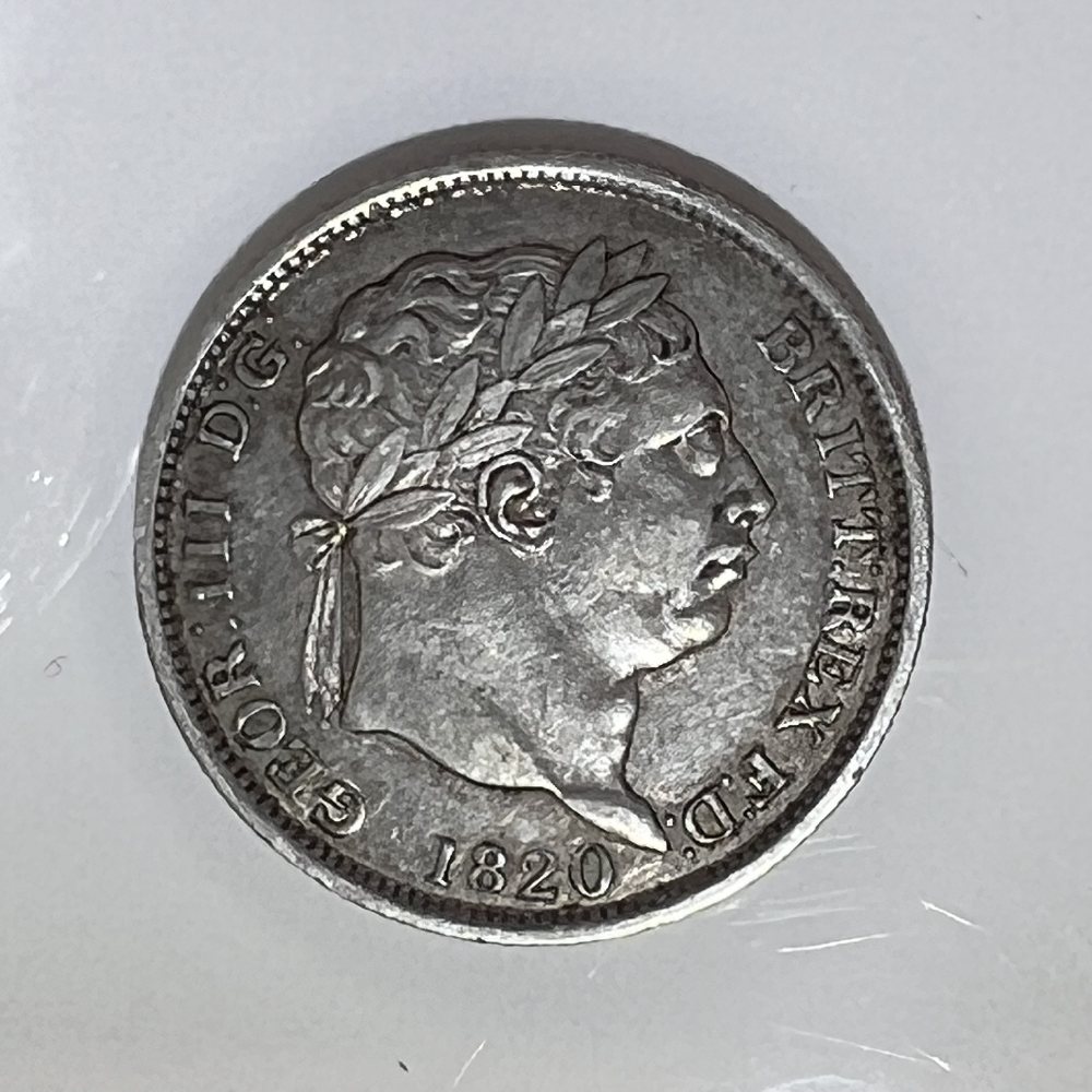 UK Sterling silver shillings - King George III - 1820