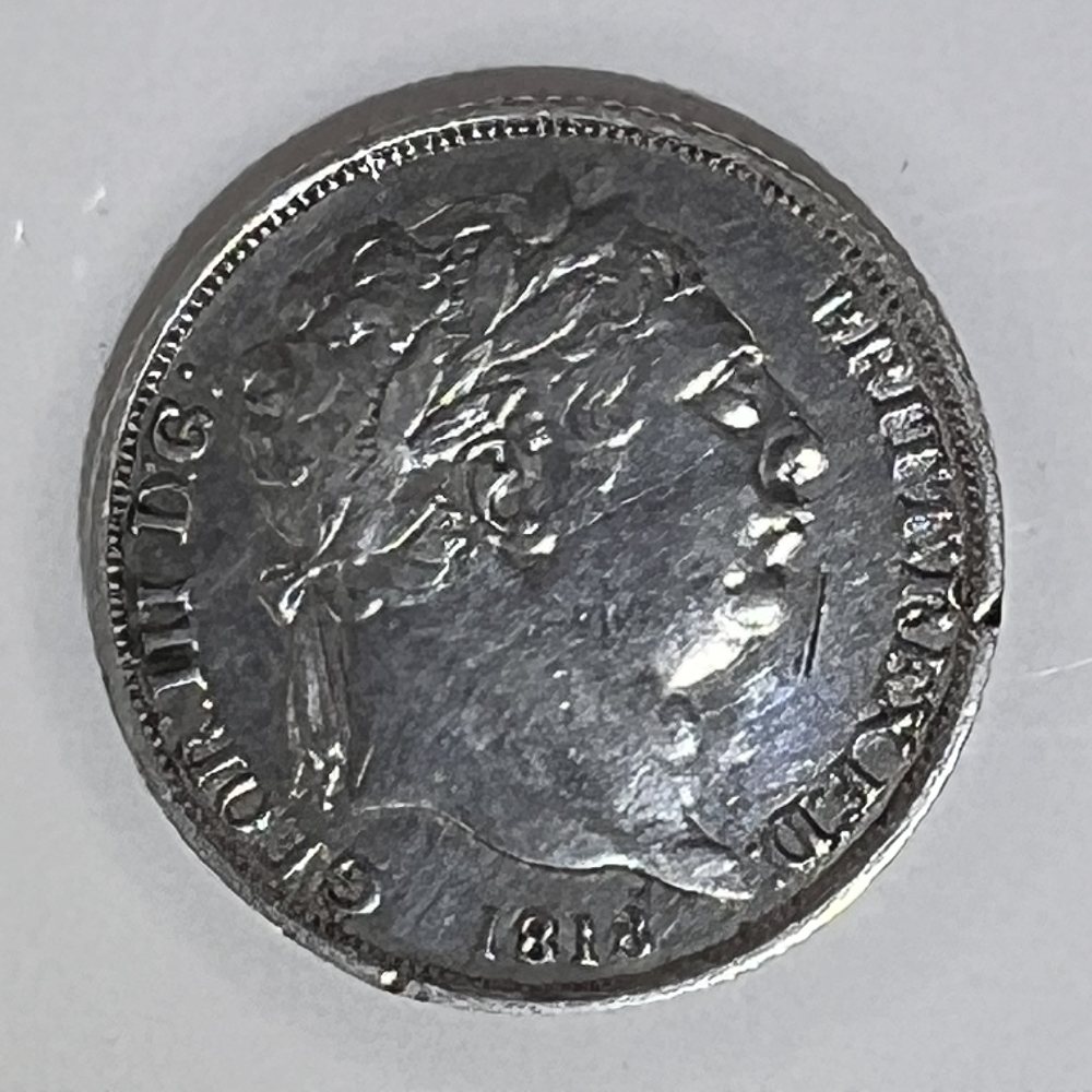 UK Sterling silver 6 pence - King George III - 1818