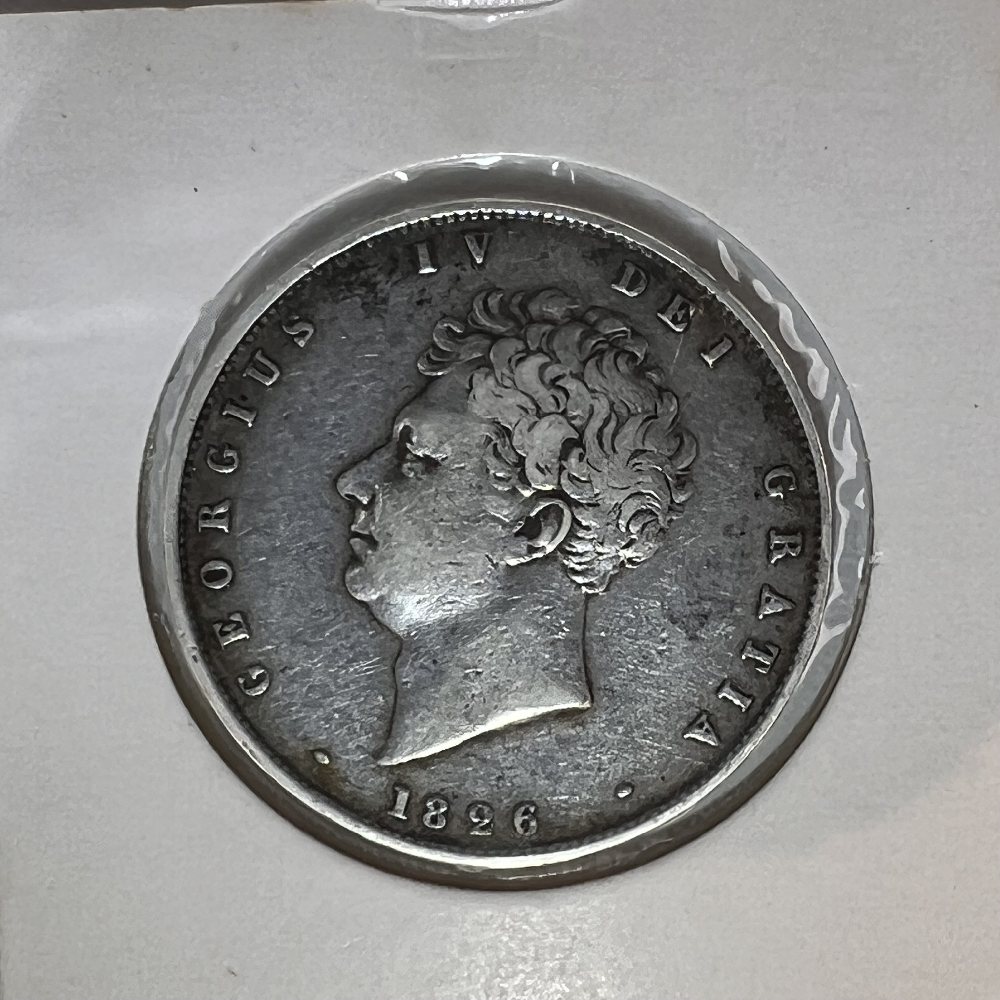 UK Sterling silver half crown - King George IV - 1826