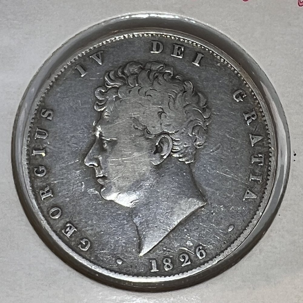 UK Sterling silver half crown - King George IV - 1826