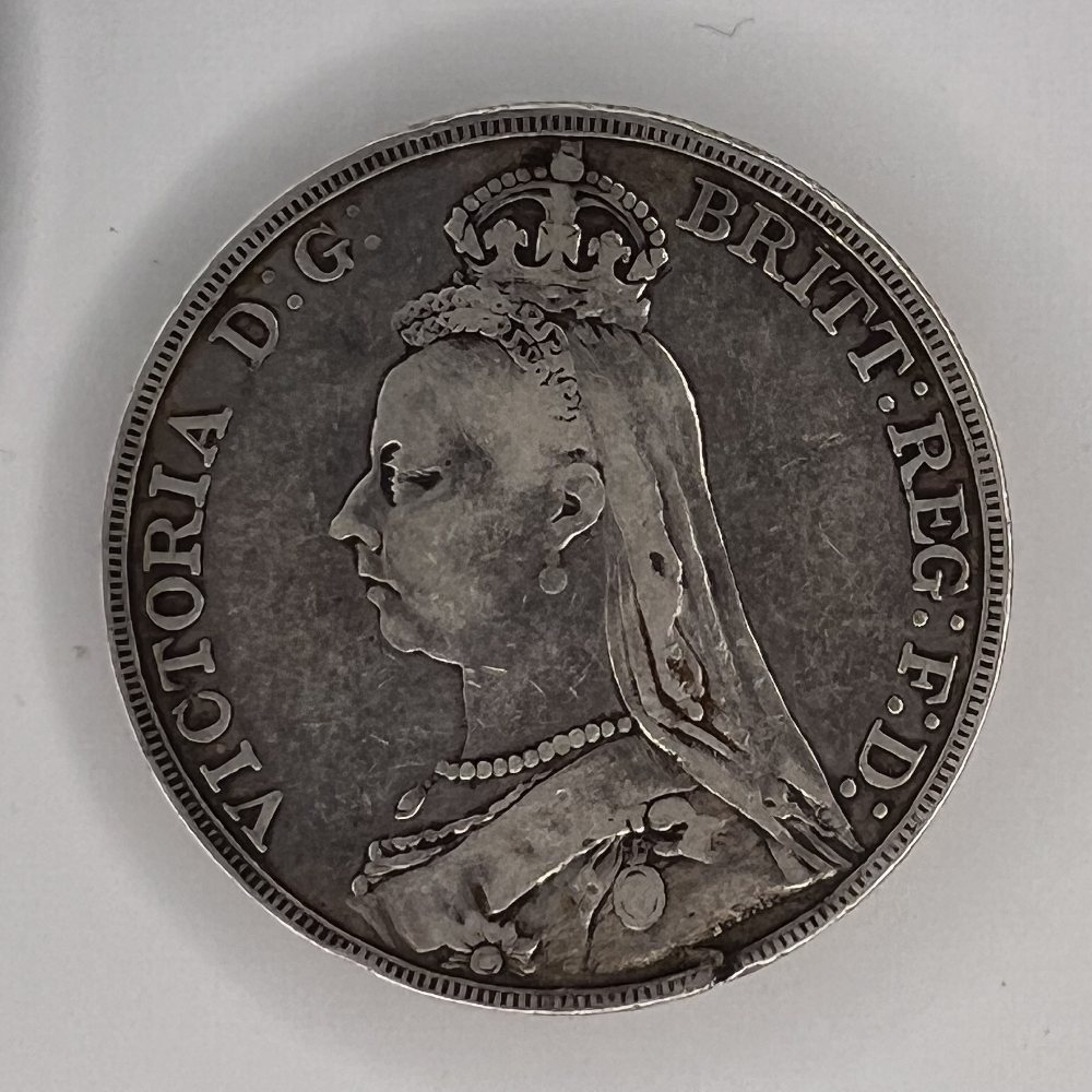 UK Sterling silver crown - QV - Jubilee Head - 1889