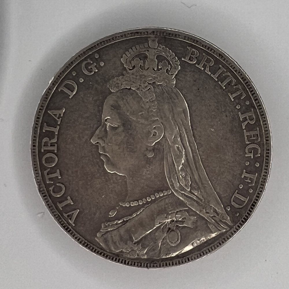 UK Sterling silver crown - QV - Jubilee Head - 1891