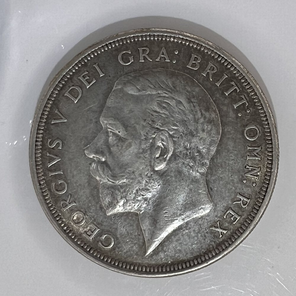 UK 50% Silver crown - George V - 1928 - Mintage 9,034