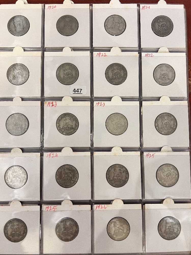 UK Shillings 50% Silver (66 coins)