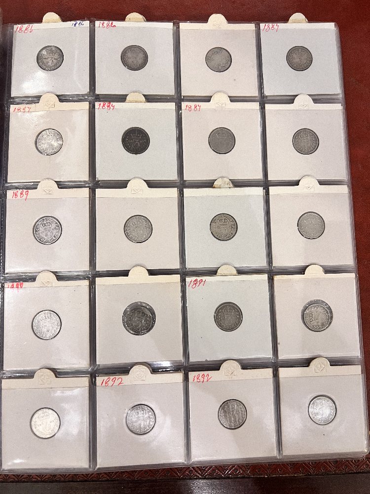 UK Sterling three pence (117 coins)