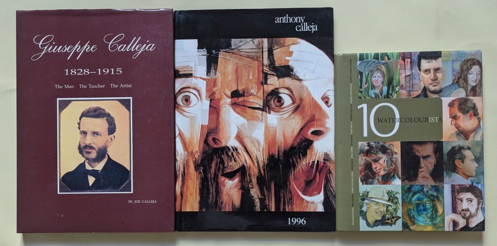 3 Art Books, 10 Water Colourists, Anthony Calleja, Giuseppe Calleja (3)