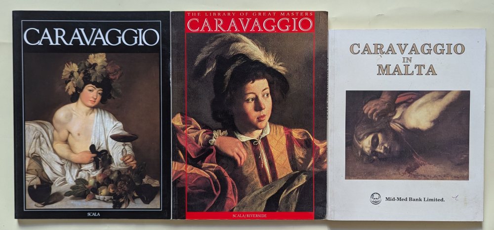 3 Art books: Caravaggio