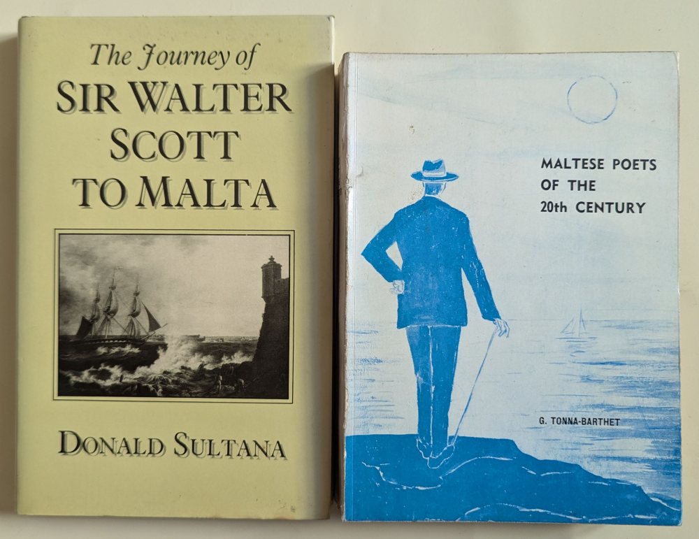 Tonna Barthet G., Maltes Poets of the 20th Century; Sultana Donald, The Journey of Sir Walter Scott 