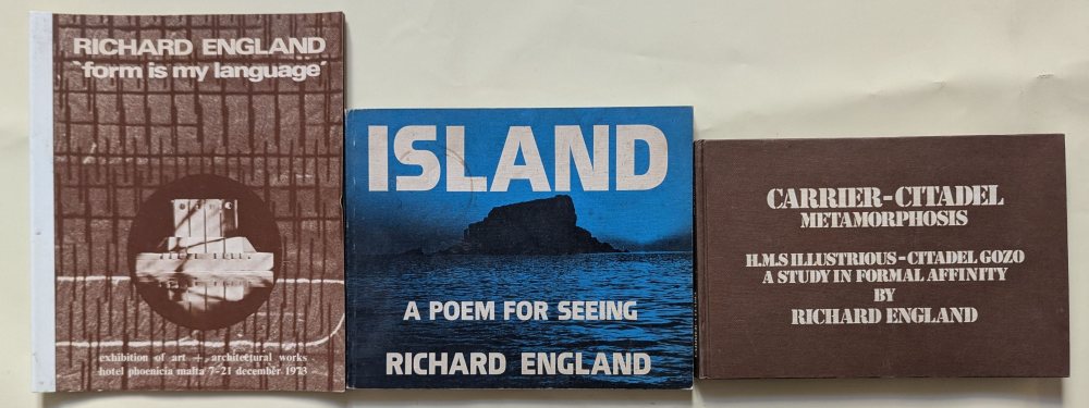 Richard England; Carrier- Citadel Metamorphosis; Island; Form is my Language (3) 2 signed