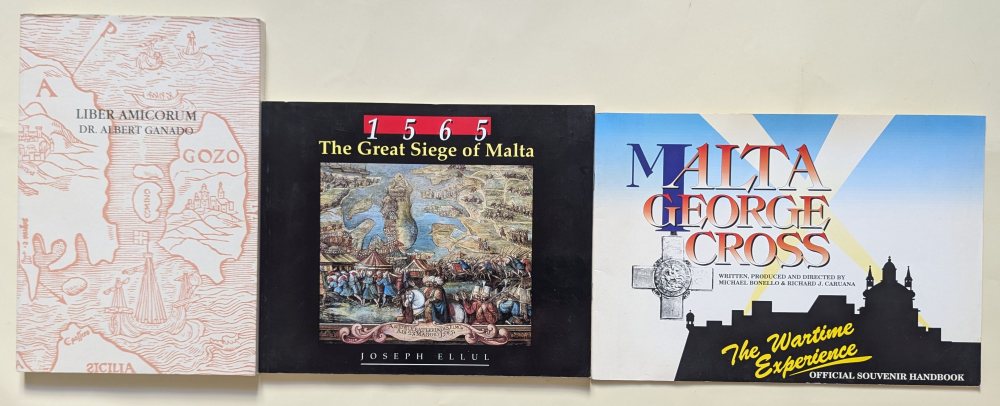 Ellul Joseph, 1565 - The Great Siege of Malta; Ganado Albert, Liber Amicorum; Malta George Cross (3)