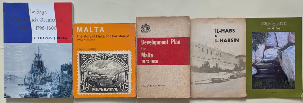 Il-Habs u l-Habsin; Development Plan for Malta 1973-80; Step by Step  and 2 others (5)