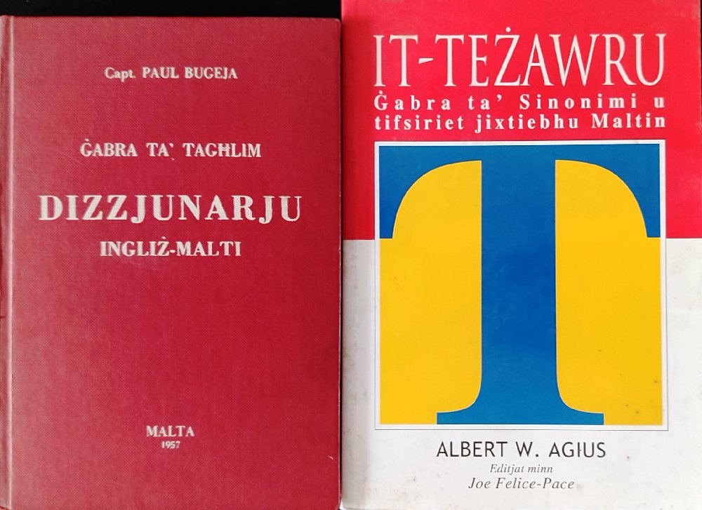 Bugeja Paul, Dizjunarju Ingliz-Malti; Agius Albert W., It-Tezawru (2)