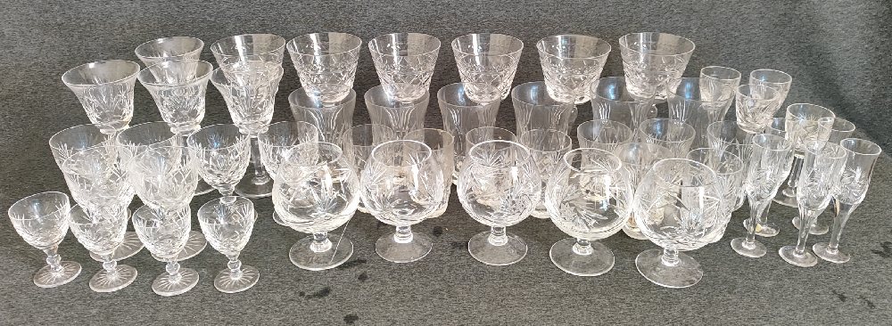 Crystal stem glasses (6x6) and others (57)