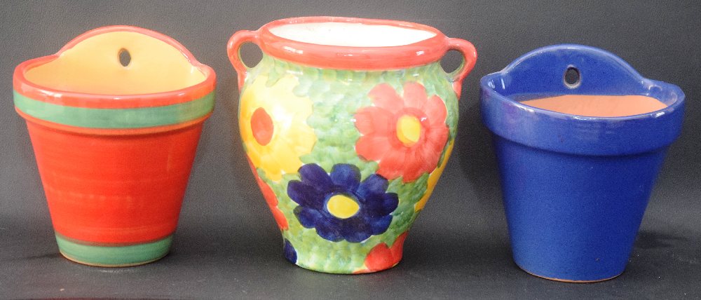 3, Ceramic wall hanging flower pots