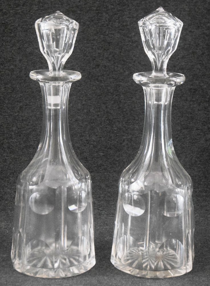 2, Cut crystal decanters with stoppers