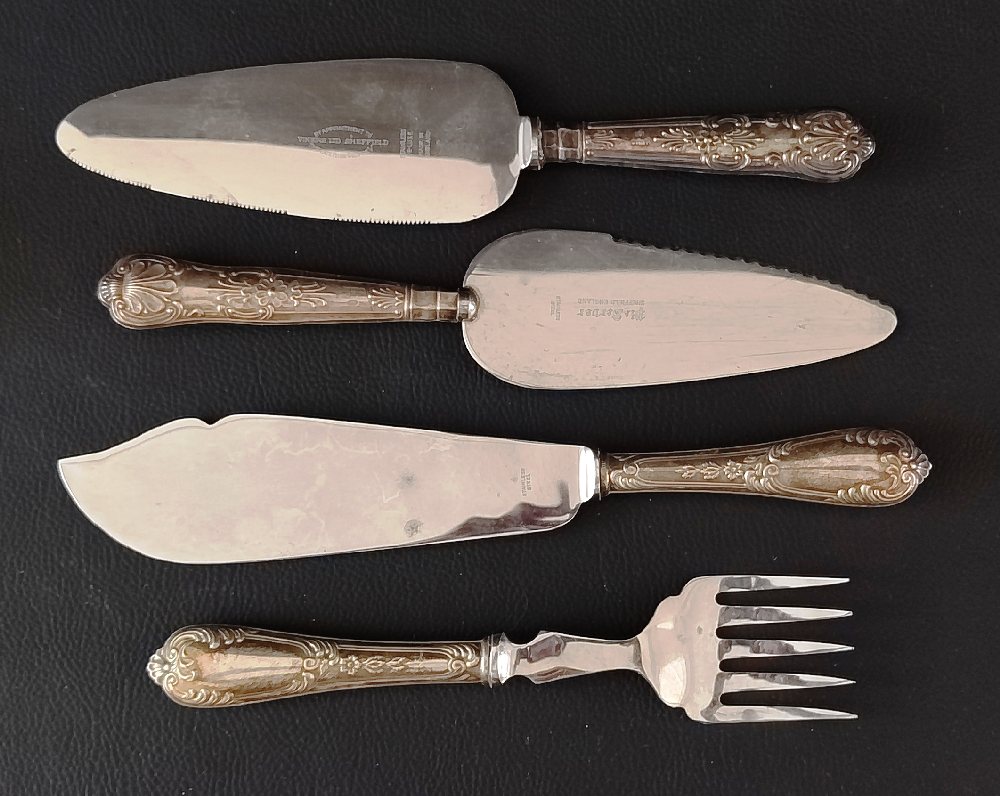 4, Silver handled servers