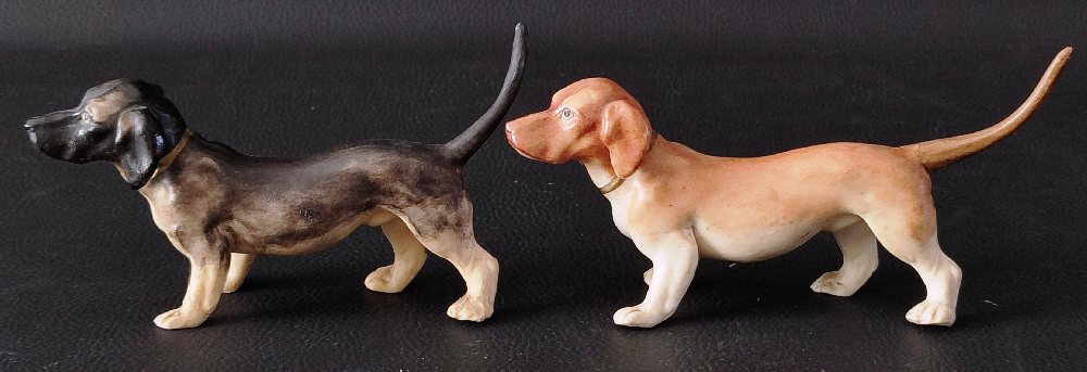 Pair bisque china dogs