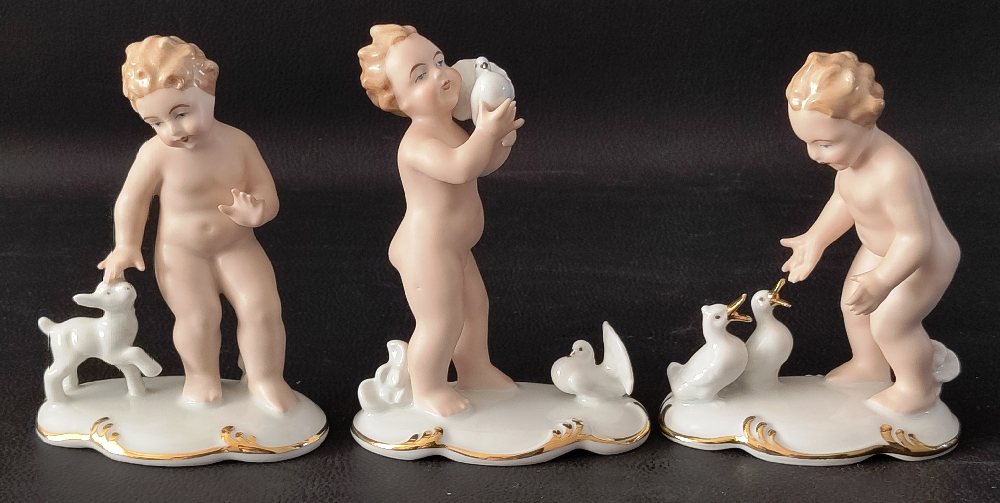 3, Gerold Porzellain cherubs