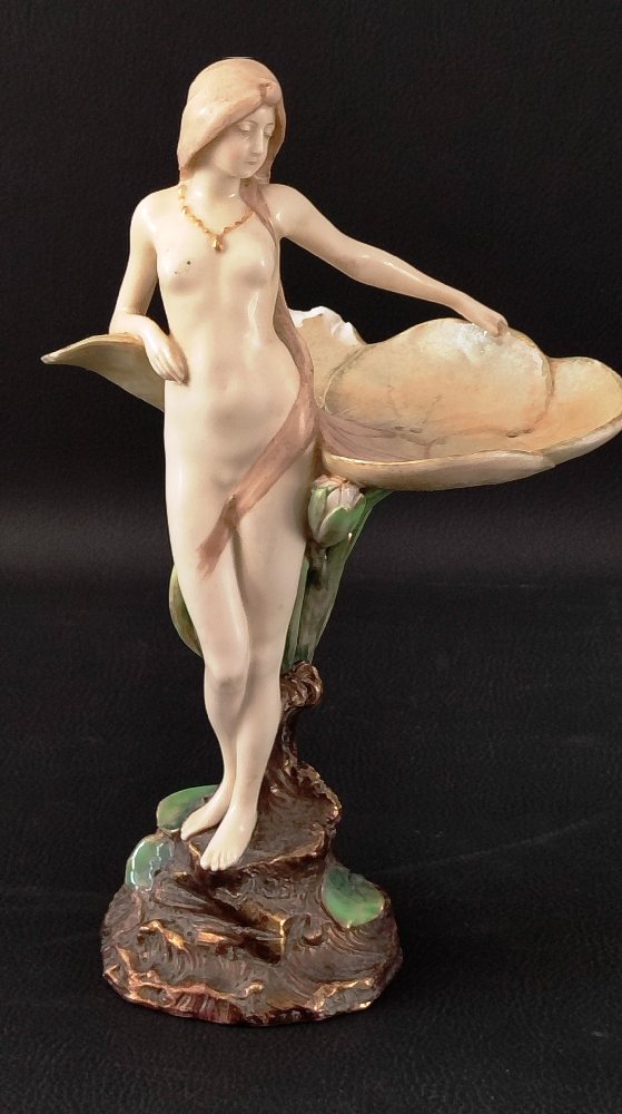 Art Nuveau porcelain female standing figure (c)