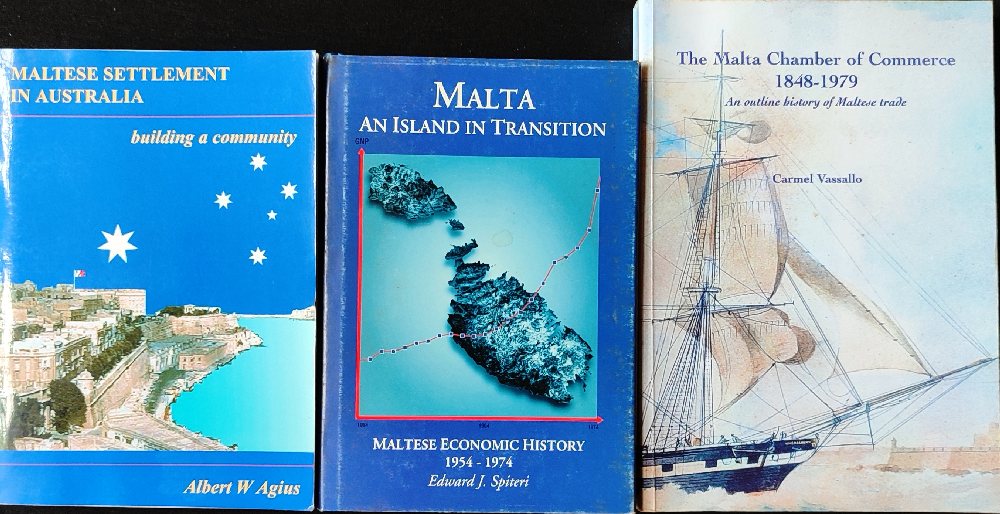 Agius Albert W, Maltese Settlement in Australia; Spiteri Edward, Malta An Island in Transition; Vass