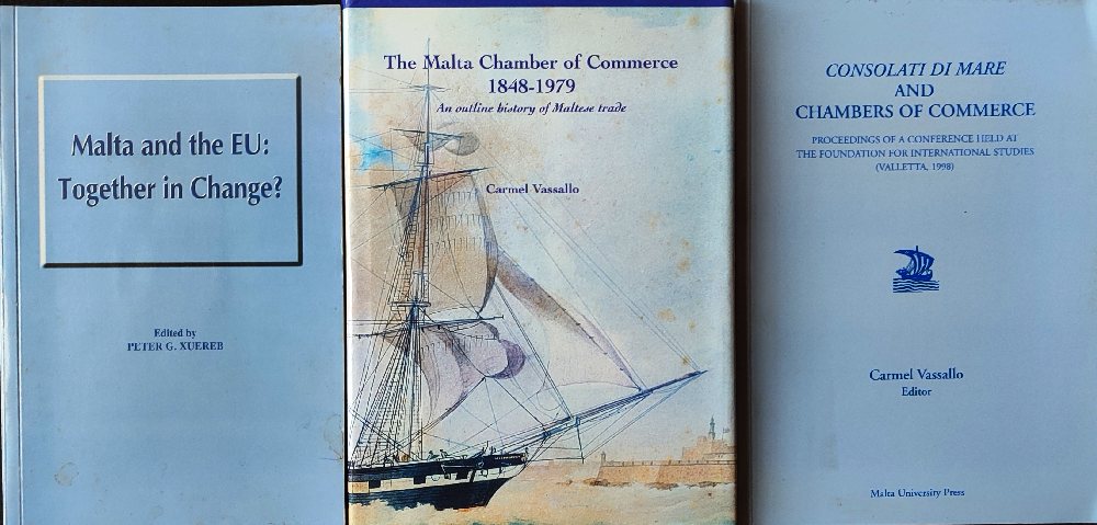 Xuereb Peter, Malta and the EU: Together in Change; Vassallo Carmel, Consolati di Mare and Chambers 