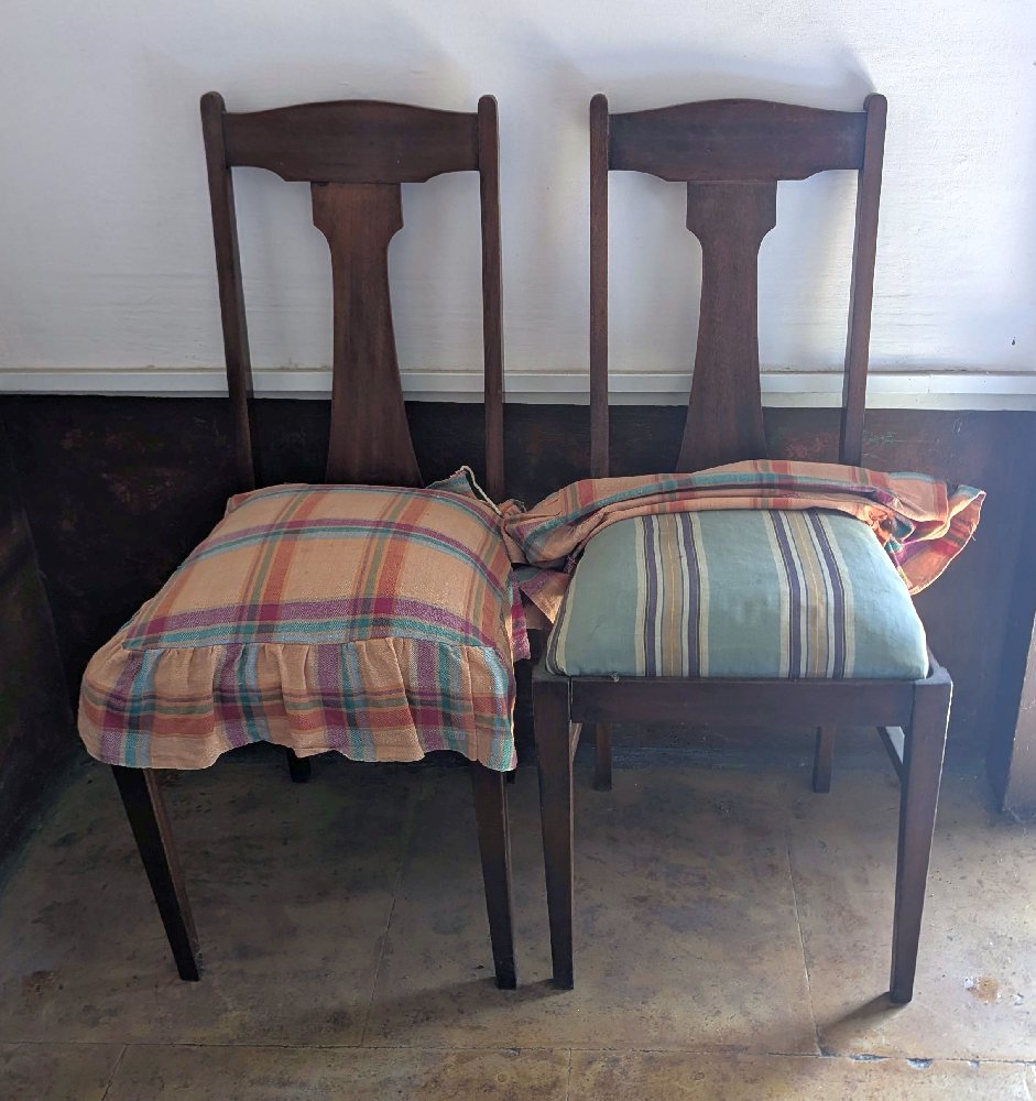 4, 20th C. Maltese mahogany chairs