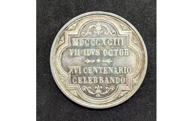 Domninus Martyr commemorative silver medal, 1893