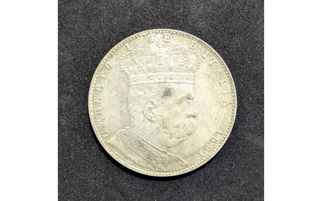 Italy Umberto I (Colonia Eritrea) silver coin L5, 1891