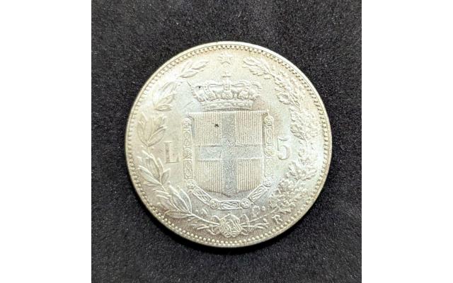 Italy Umberto I silver coin, L5, 1879