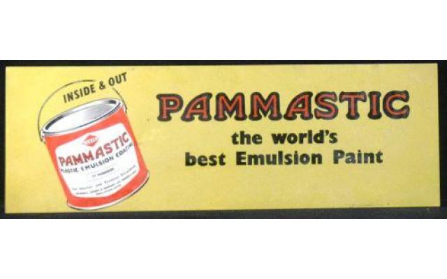 PAMMASTIC paints metal sign, 92 x31cm